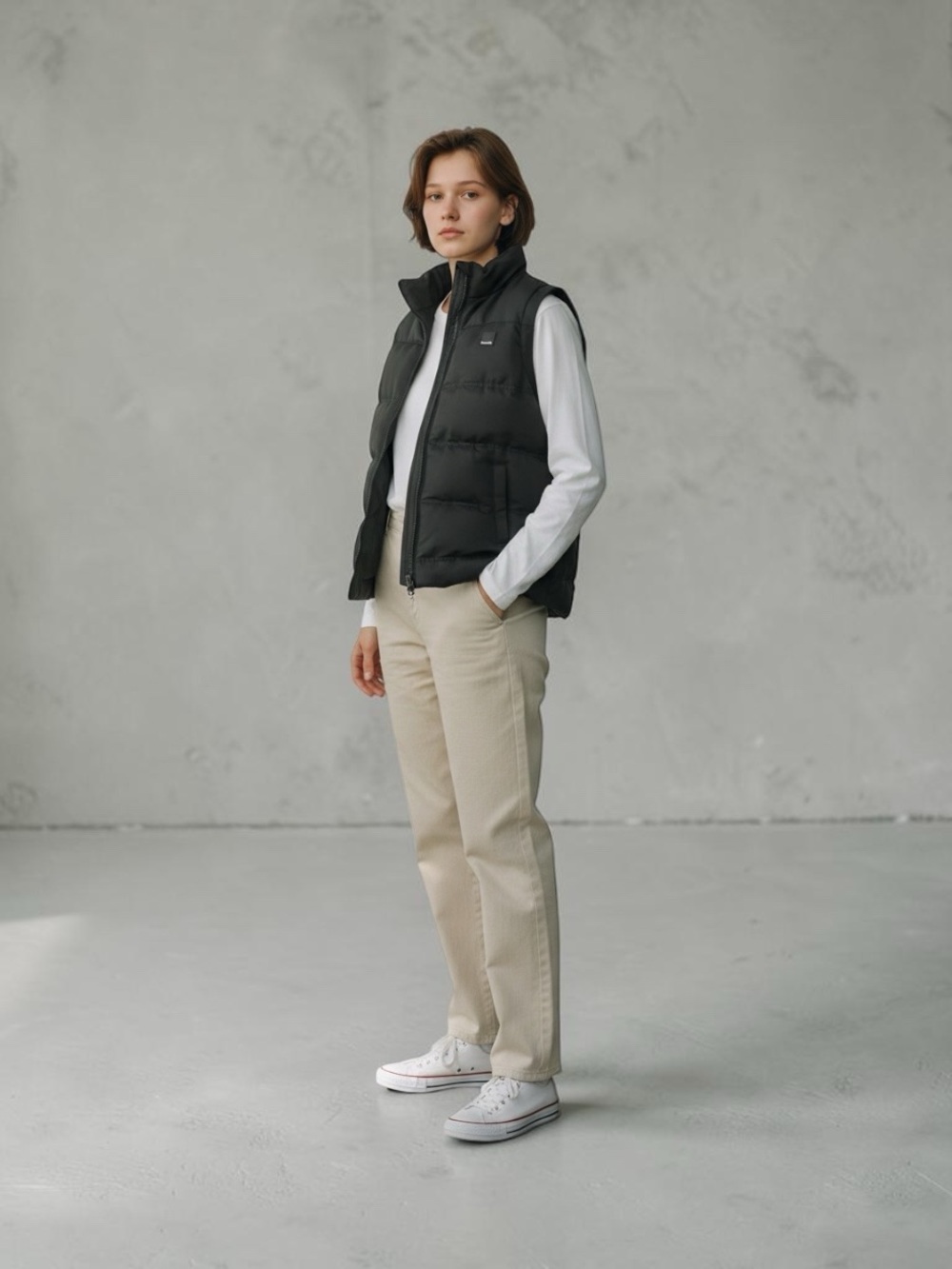 Bench Black Puffer Vest